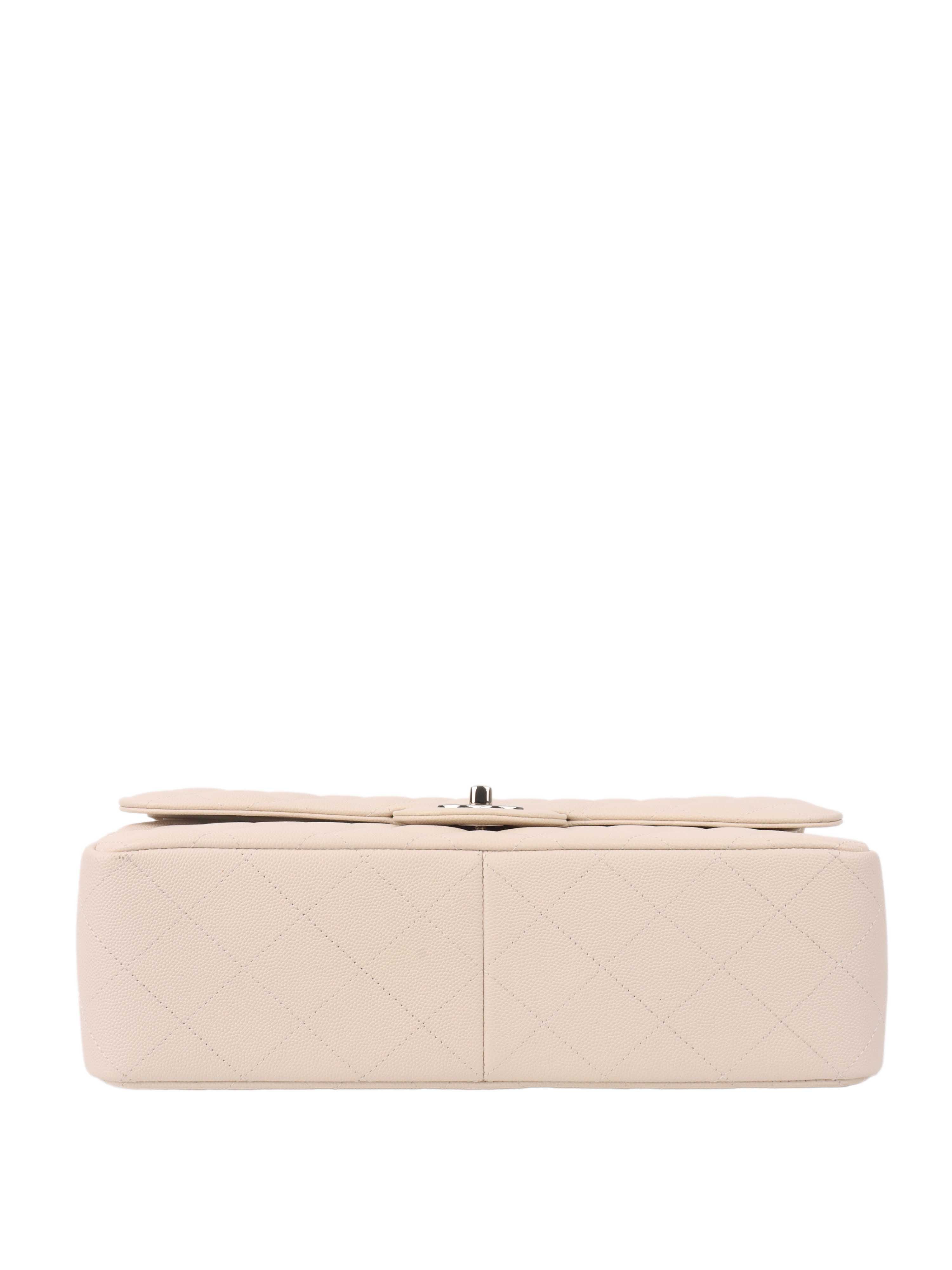 Chanel Jumbo Ivory Caviar Classic Flap.