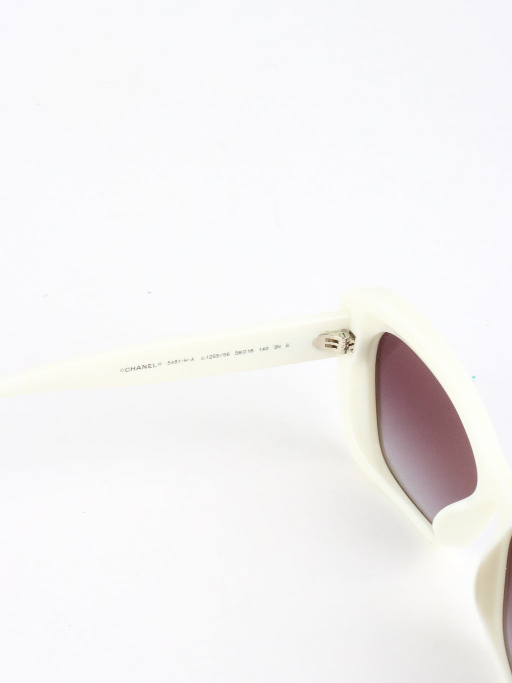Chanel White Resin Pearl Butterfly Sunglasses