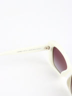 Chanel White Resin Pearl Butterfly Sunglasses