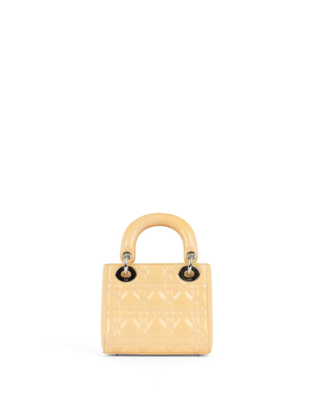 Dior Patent Beige Mini Lady Dior Bag SHW