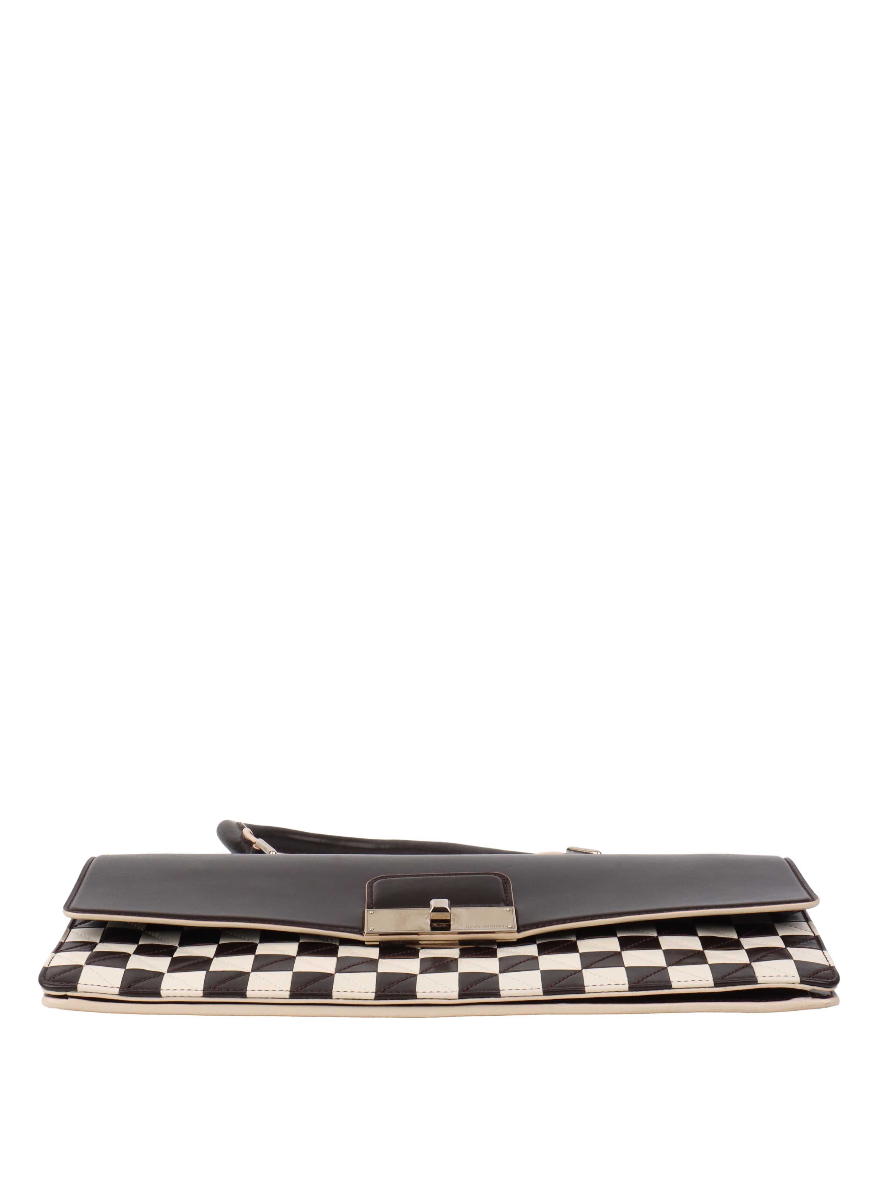 Louis Vuitton Black & White Chess Board Clutch.