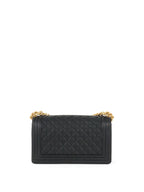 Chanel Black Matte Lambskin Medium Boy Bag GHW