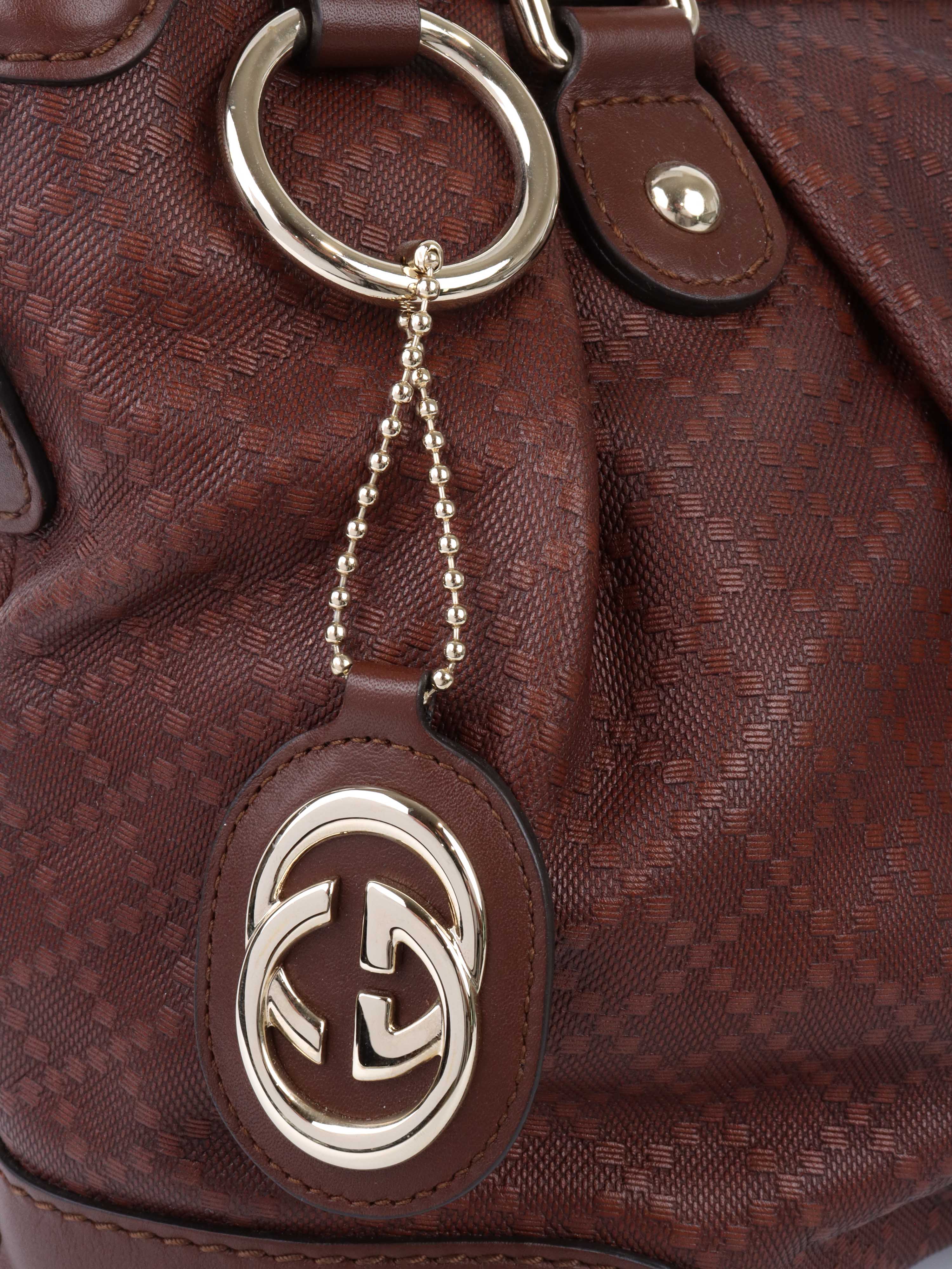 Gucci Vintage Brown Shoulder Bag.