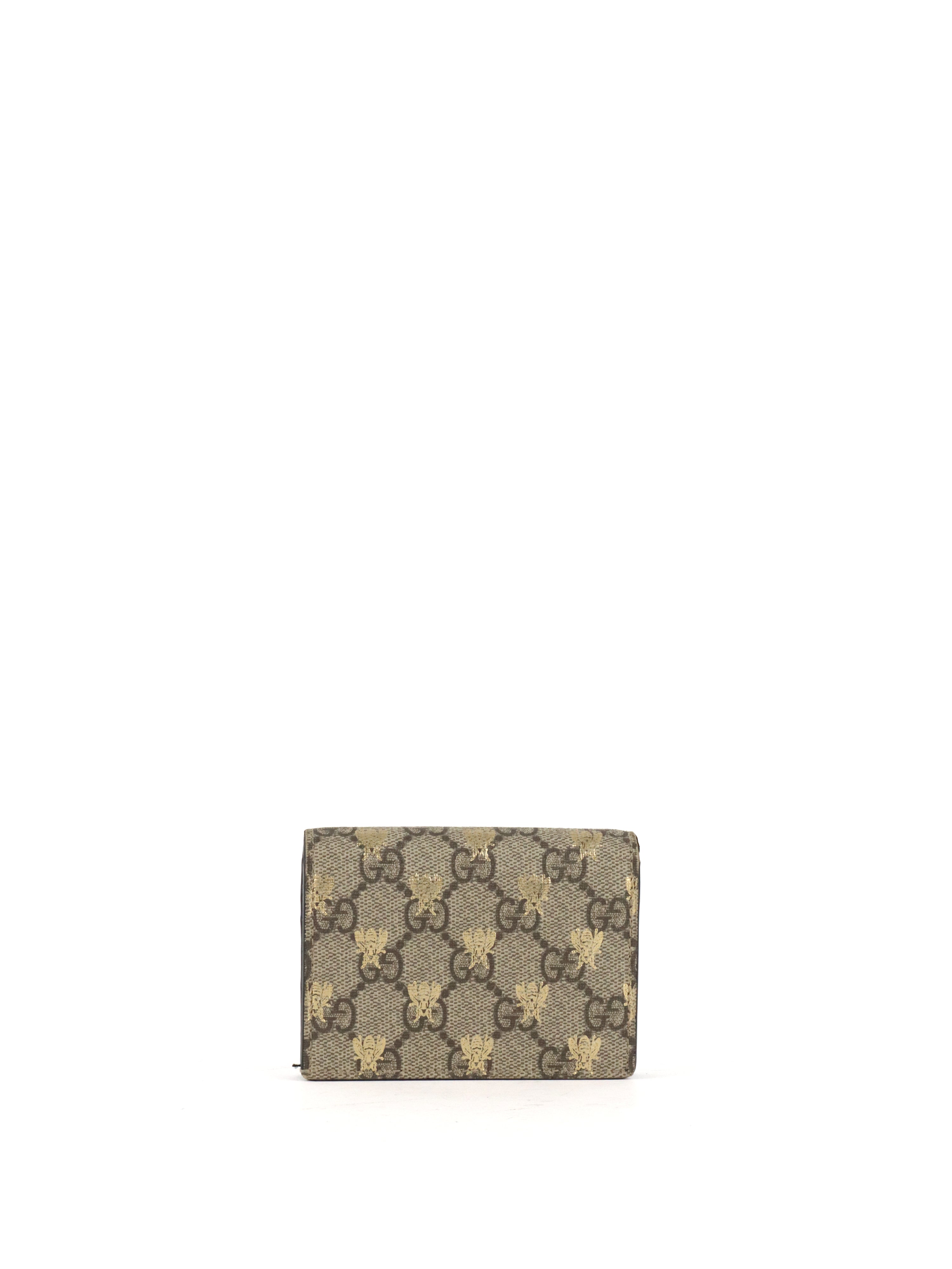 Gucci GG Supreme Bee Print Card Case