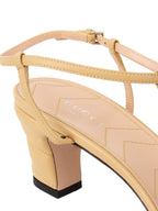 Gucci Beige Petite GG Slingback Pump.