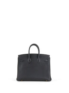 Hermes Noir Birkin 25 Togo Leather GHW Stamp Y