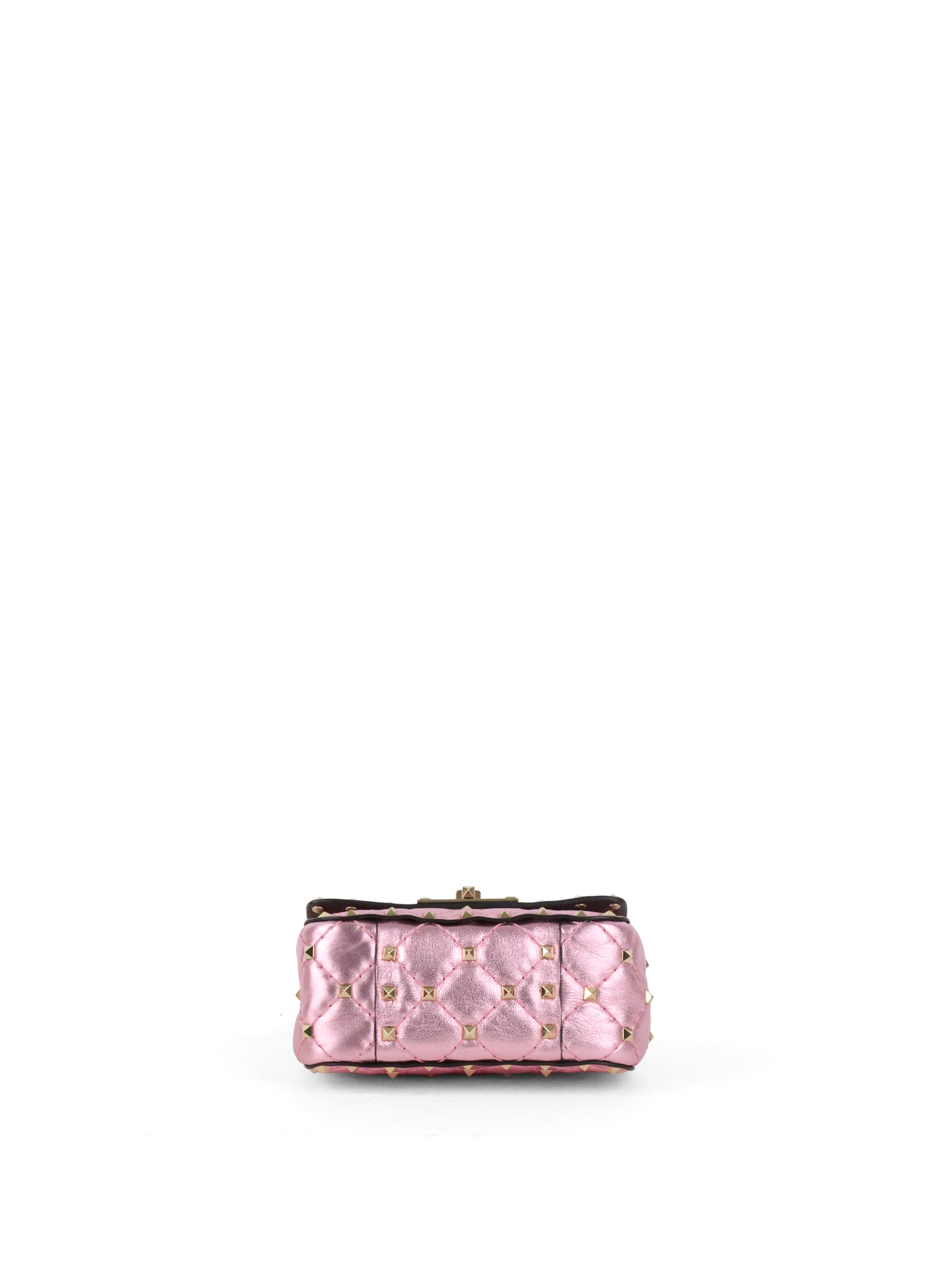 Valentino Electric Pink  Rockstuds Spike Micro Bag
