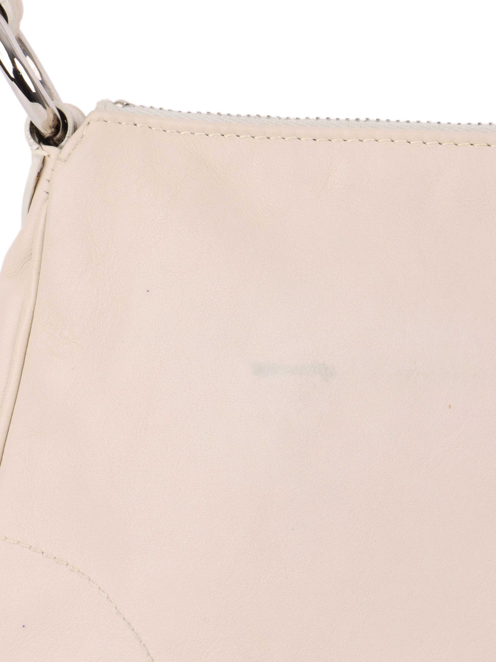 Dior White Leather Shoulder Bag.