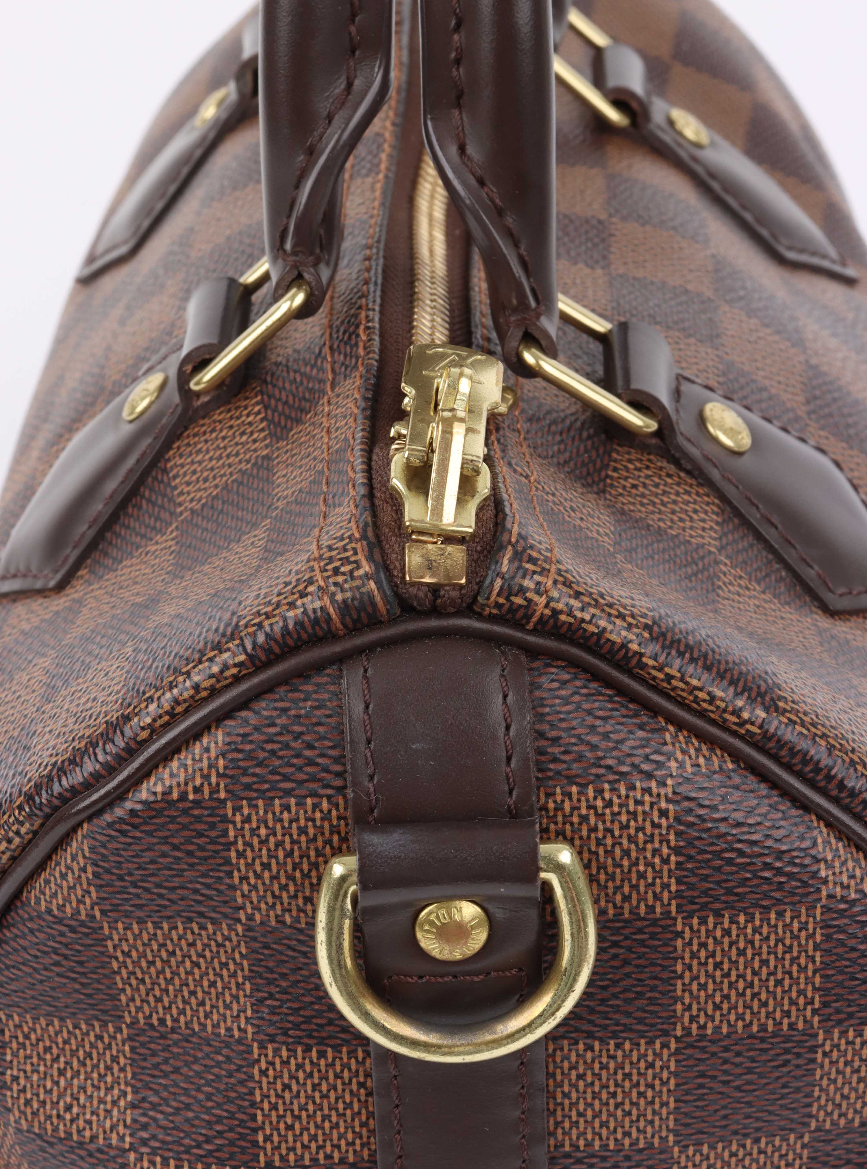 Louis Vuitton Damier Ebene Speedy 25 Bandouliere.