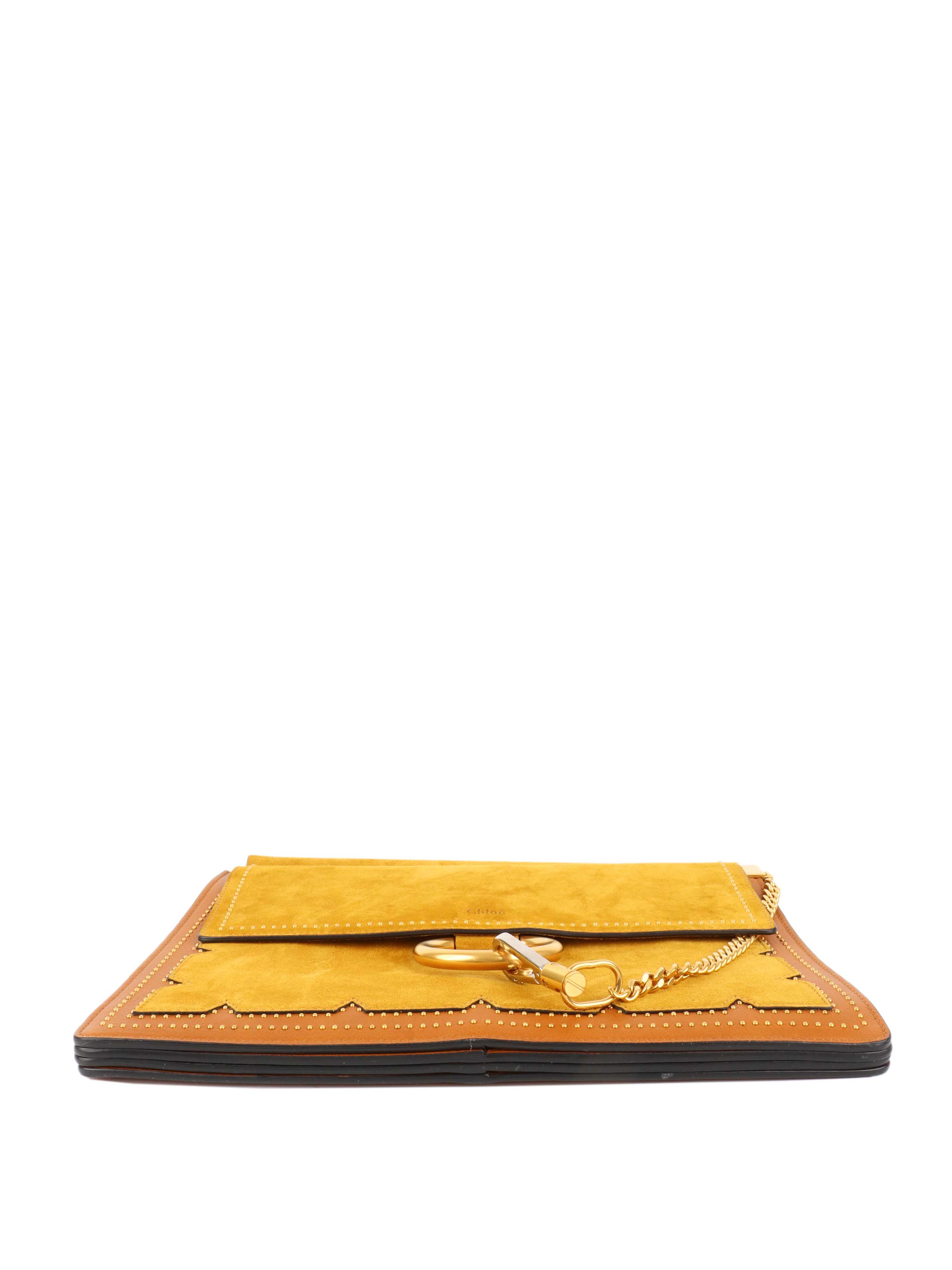 Chloe Medium Suede Mustard Faye Bag.