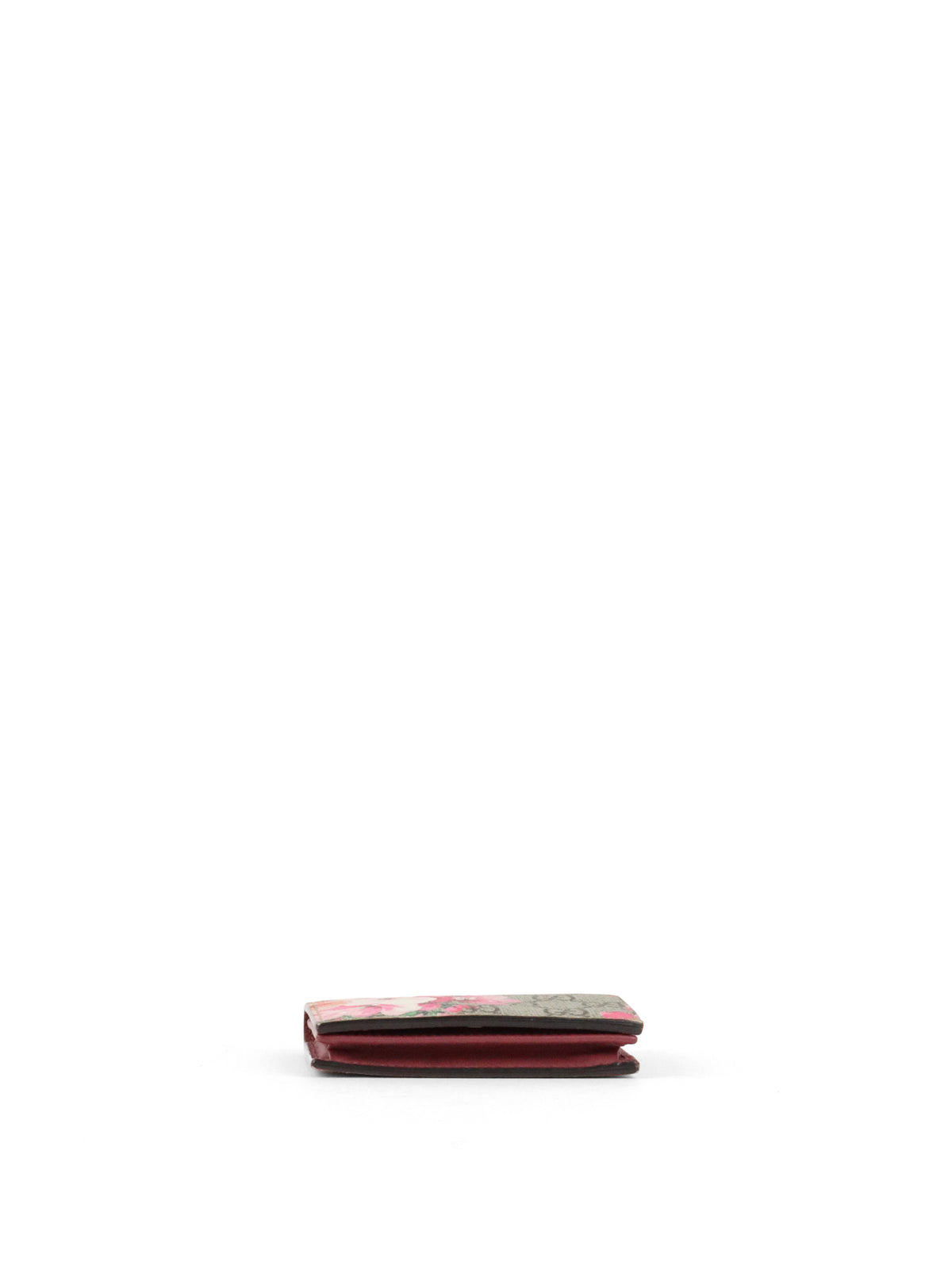 Gucci Ebony & Pink Bloom Supreme Fold Wallet