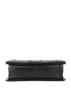 Chanel Black Medium Lambskin Boy Bag.