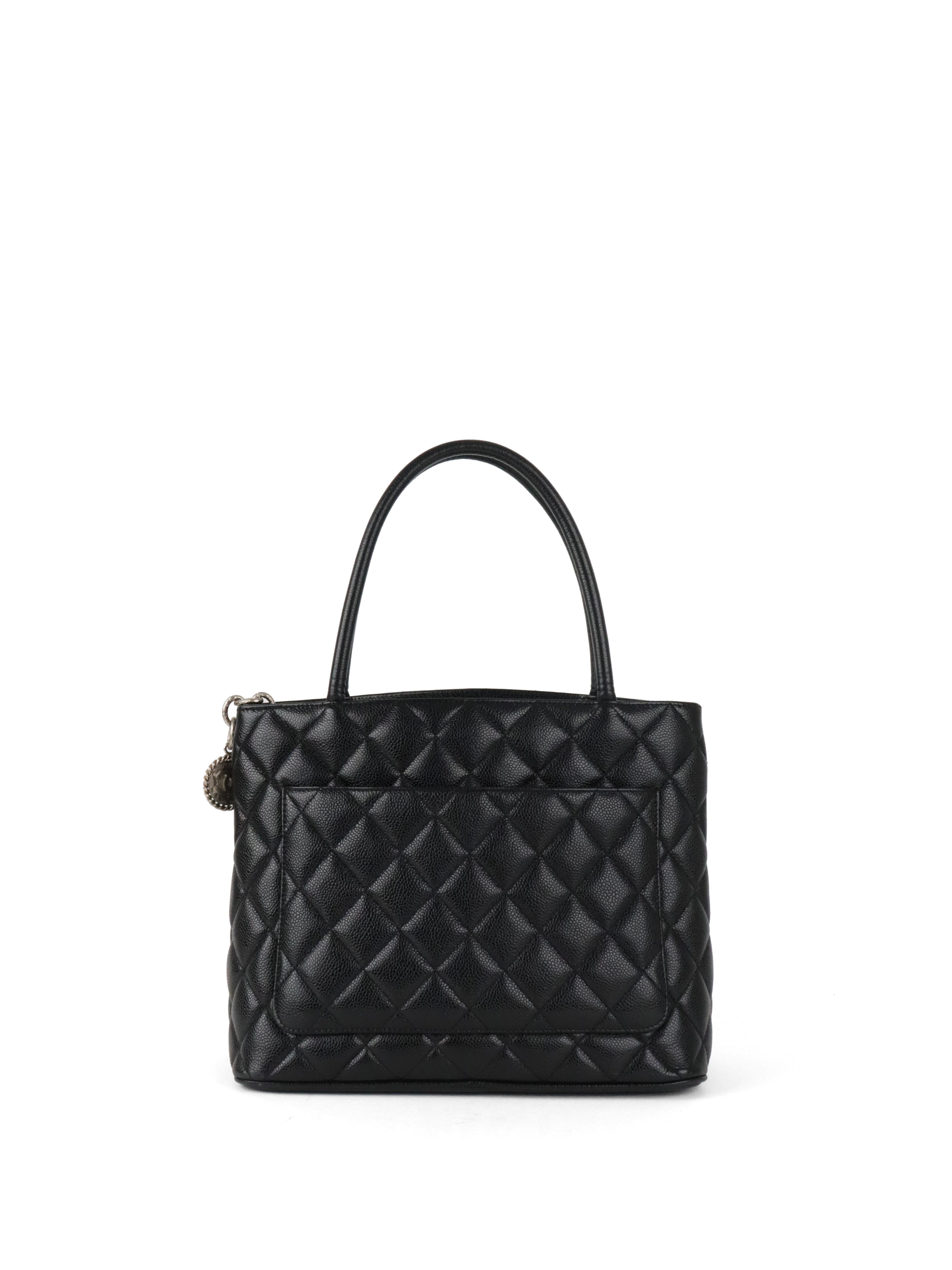 Chanel Black Caviar Vintage Medallion Tote