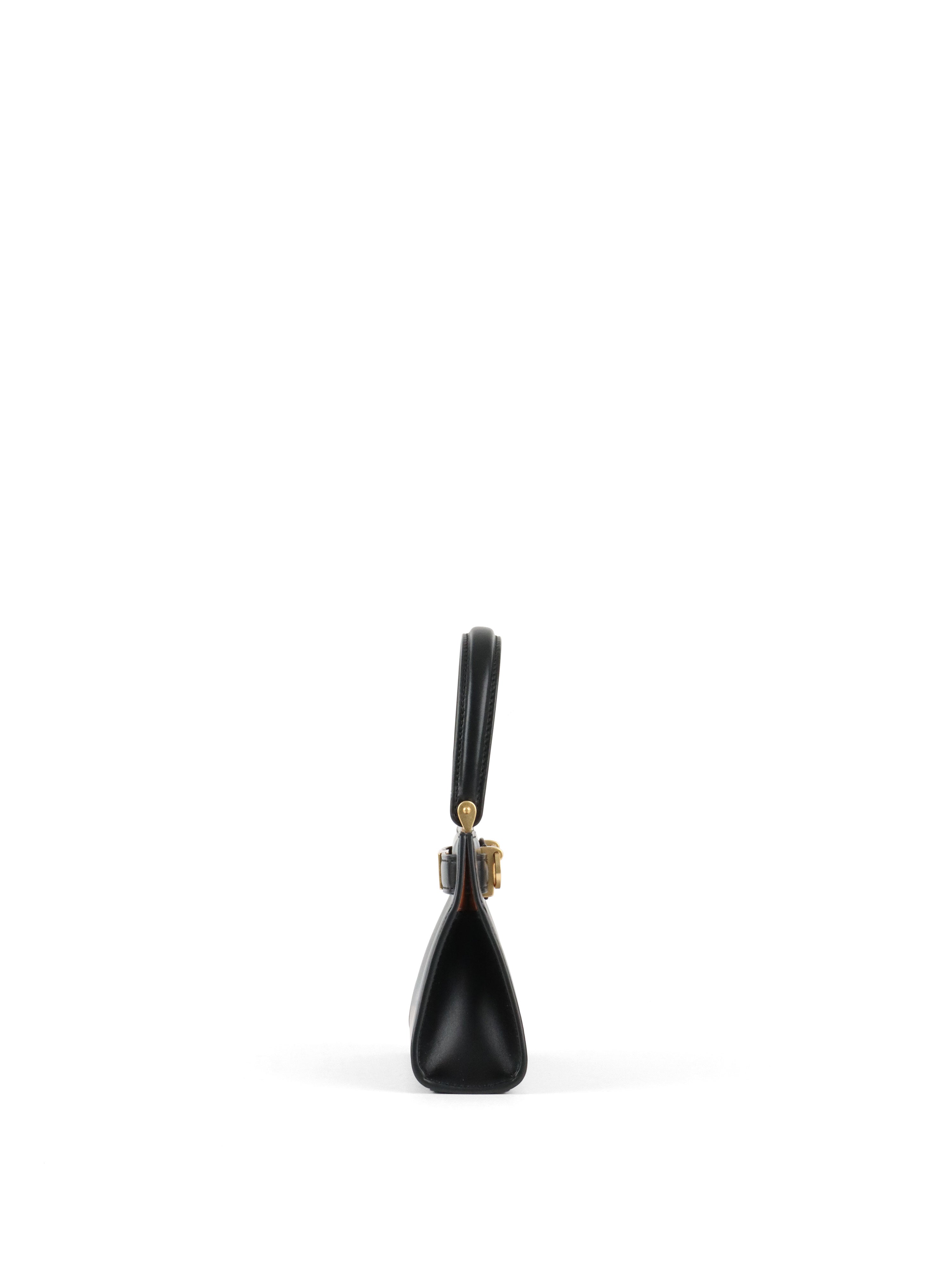 Tory Burch Black Mini Lee Radziwill Top Handle Bag GHW