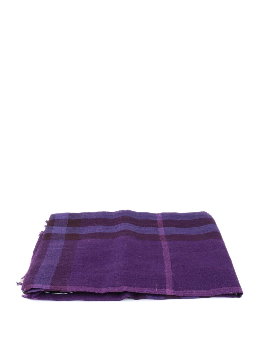 Burberry Purple Check Scarf.