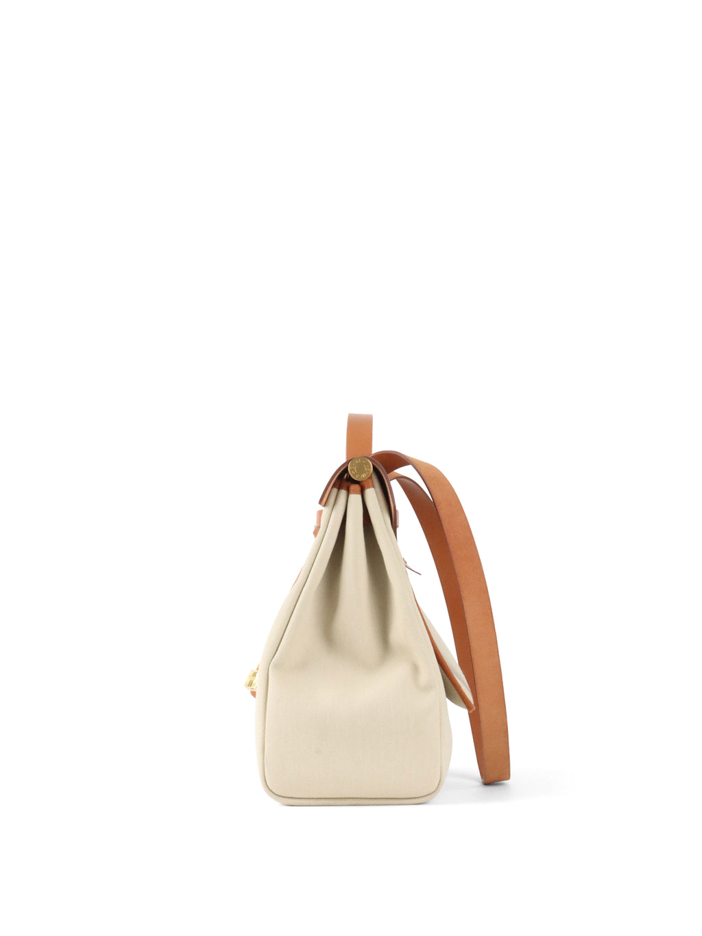 Hermes Ecru/ Beige/ Fauve Herbag Messenger 39 Bag U Stamp
