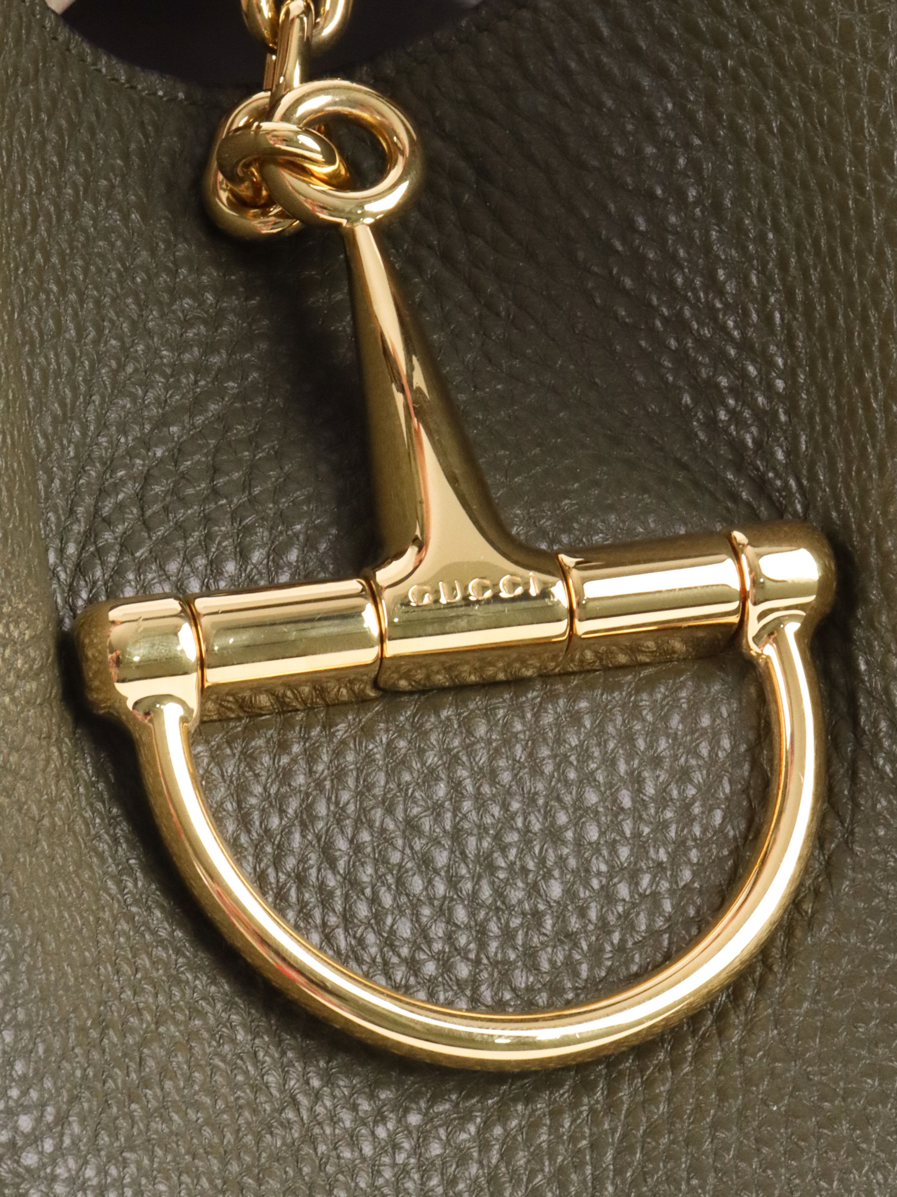 Gucci Forest Green Softbit Maxi Shoulder Bag.