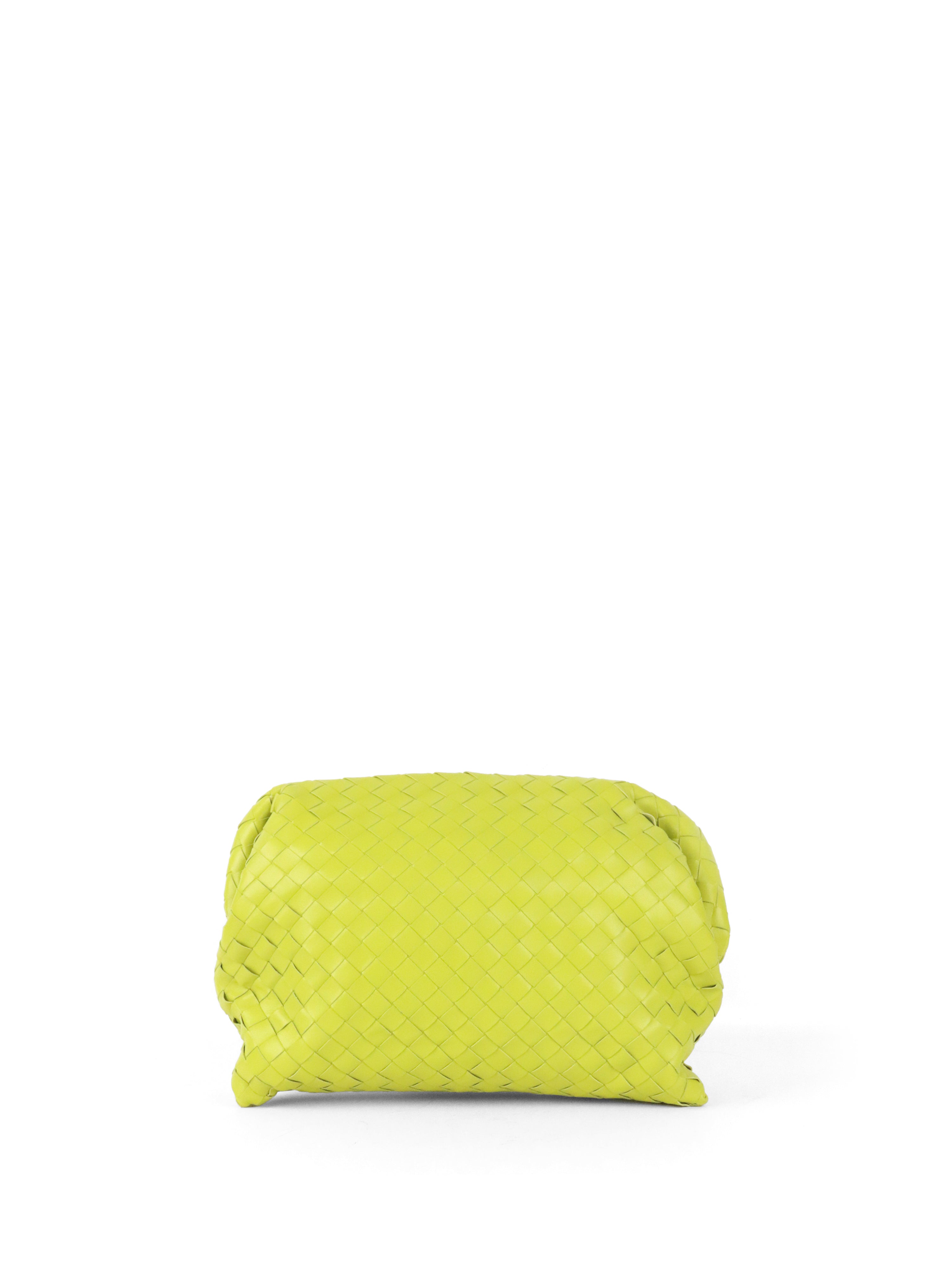 Bottega Veneta Green Kiwi Intrecciato Clutch