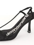 Alexander Wang Black Ivy Logo Strap Sandal