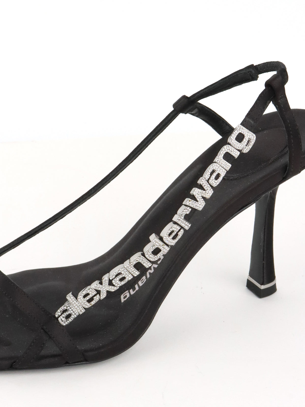 Alexander Wang Black Ivy Logo Strap Sandal