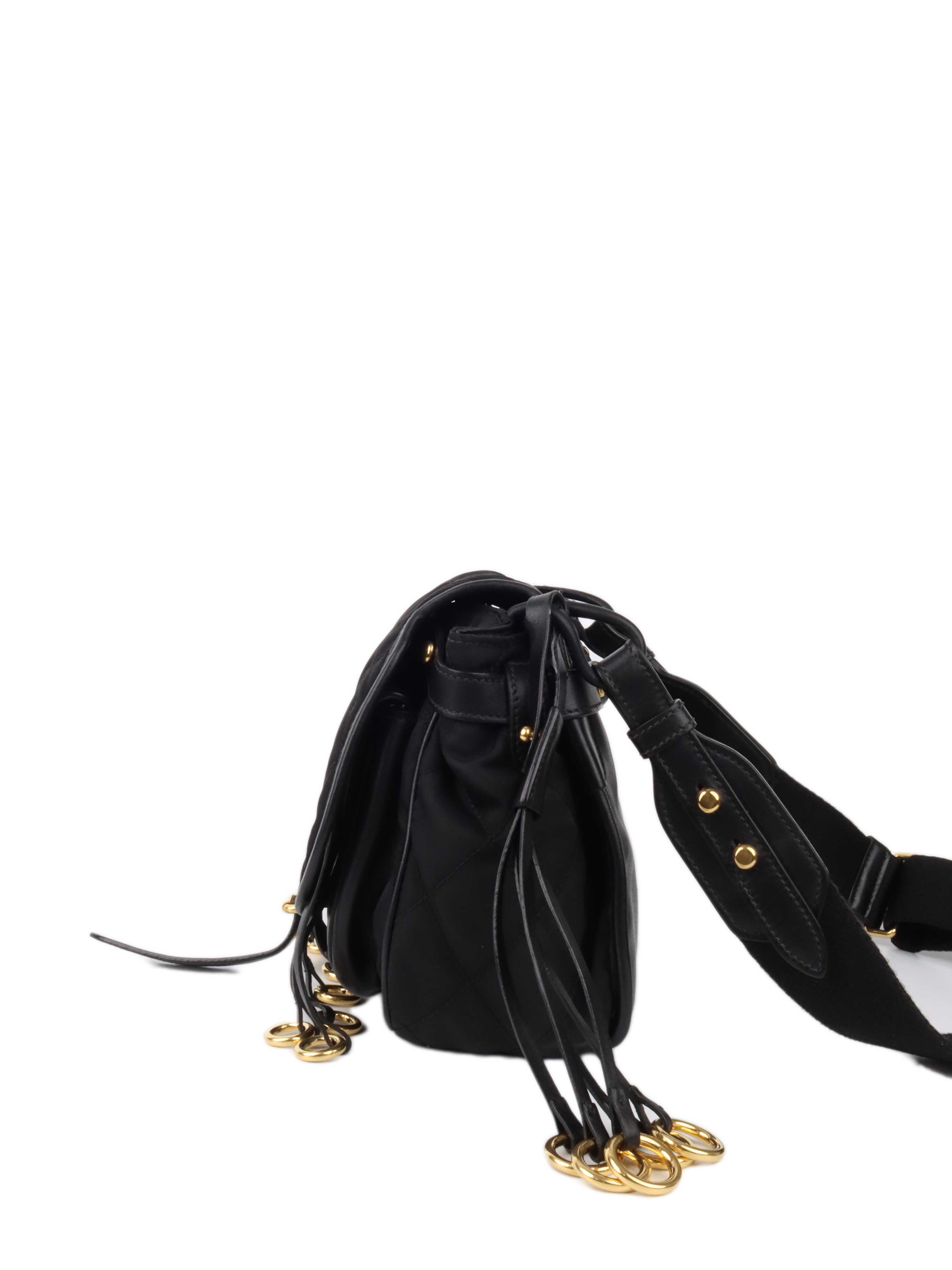 Prada Black Nylon Crossbody Bag.