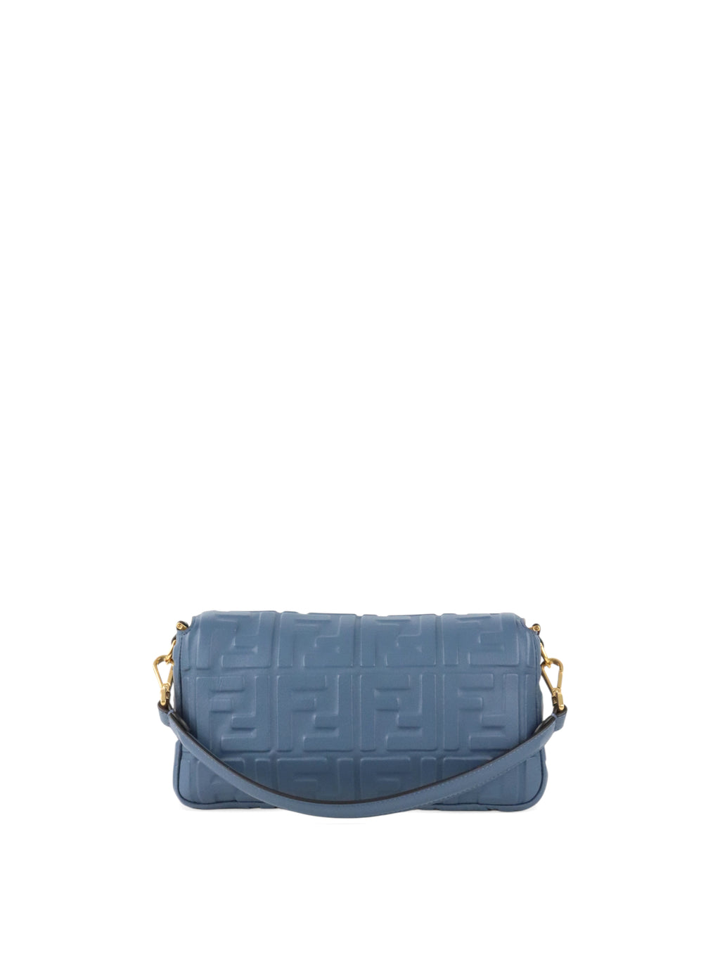 Fendi Navy Medium Baguette Lambskin Bag