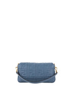 Fendi Navy Medium Baguette Lambskin Bag