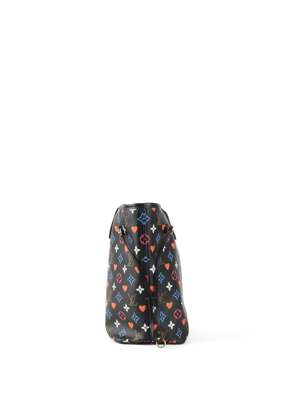 Louis Vuitton Black Multicolour Game On Neverfull MM Tote Bag