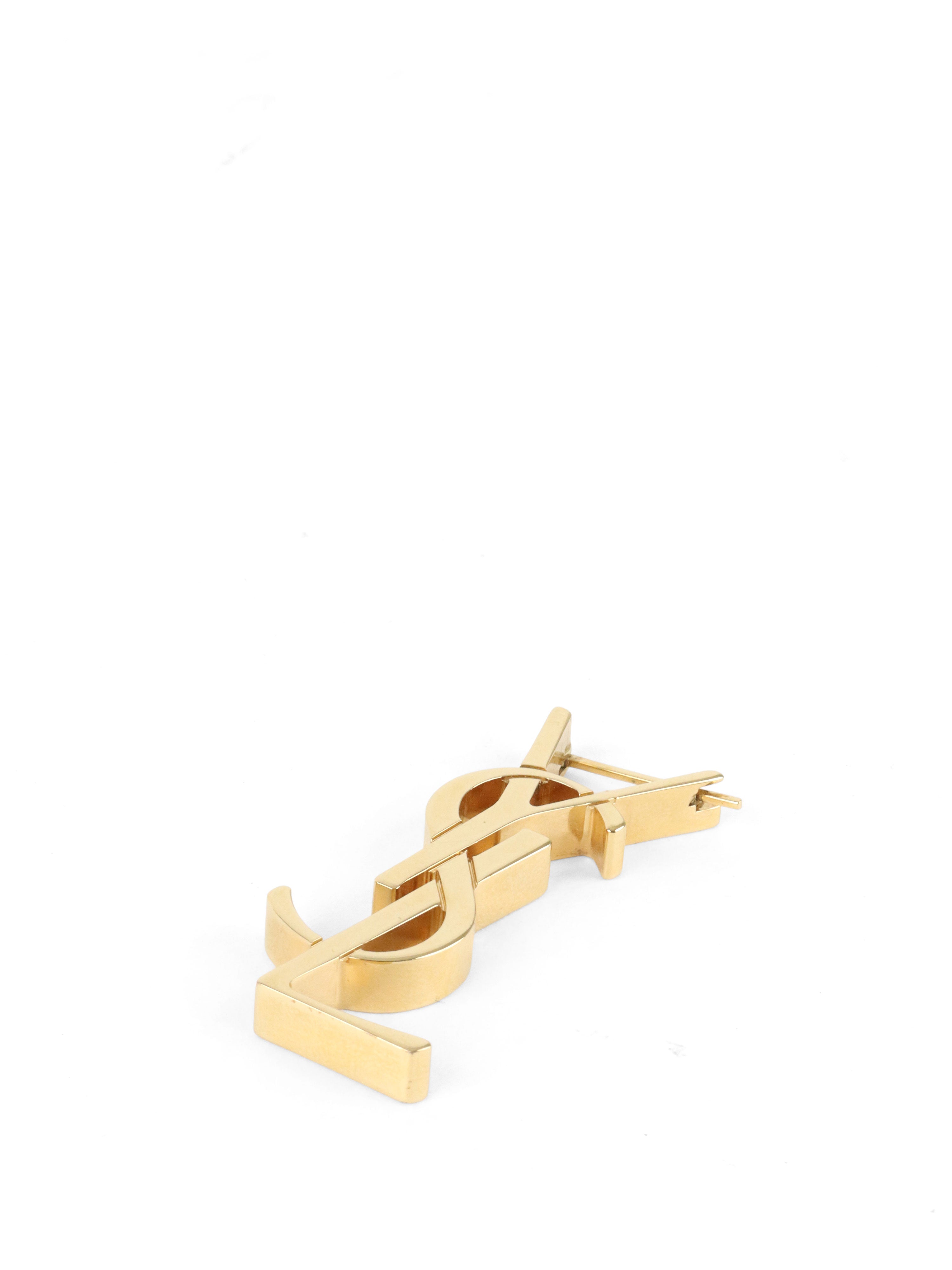 Saint Laurent Cassandre Brooch GHW