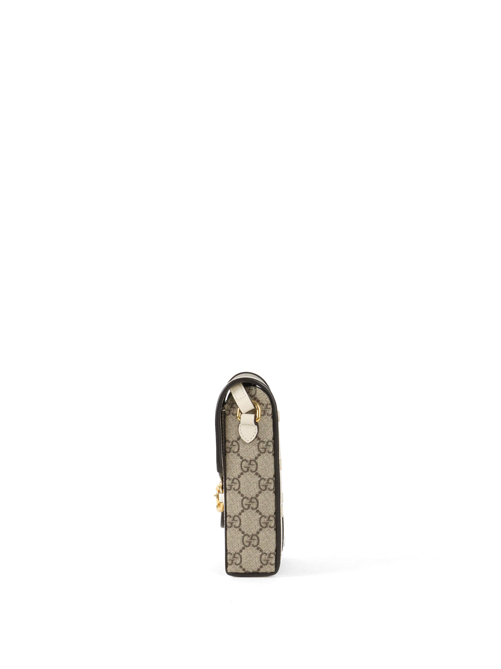 Gucci White and Canvas Horsebit 1955 Mini Bag