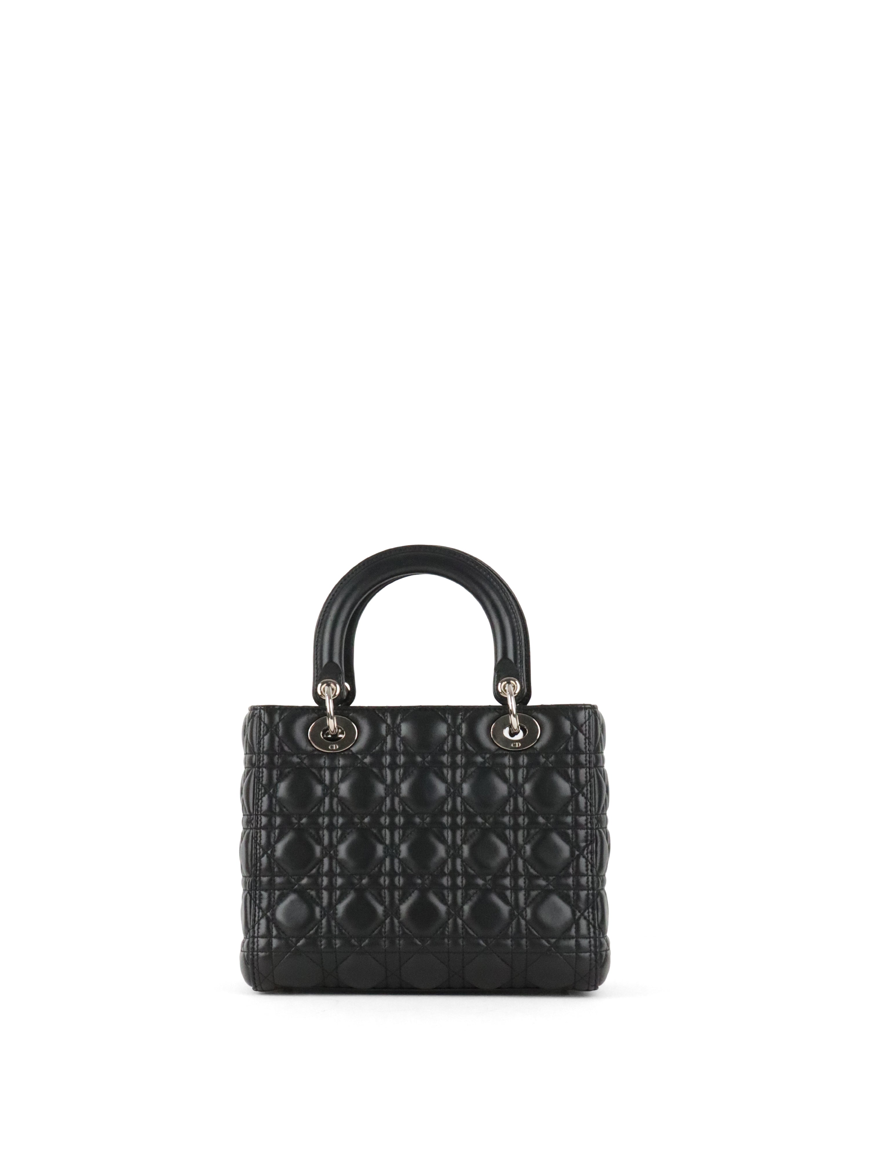 Dior Black Medium Lady Dior Bag