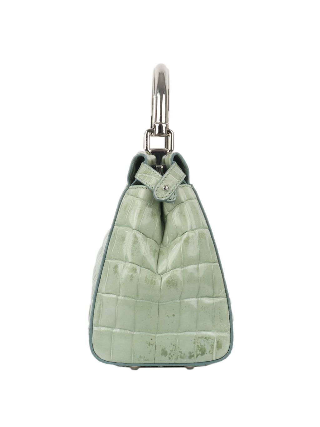 Fendi Peekaboo Crocodile Mini Mint Green