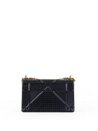 Dior Small Metallic Navy Diorama Bag LGHW