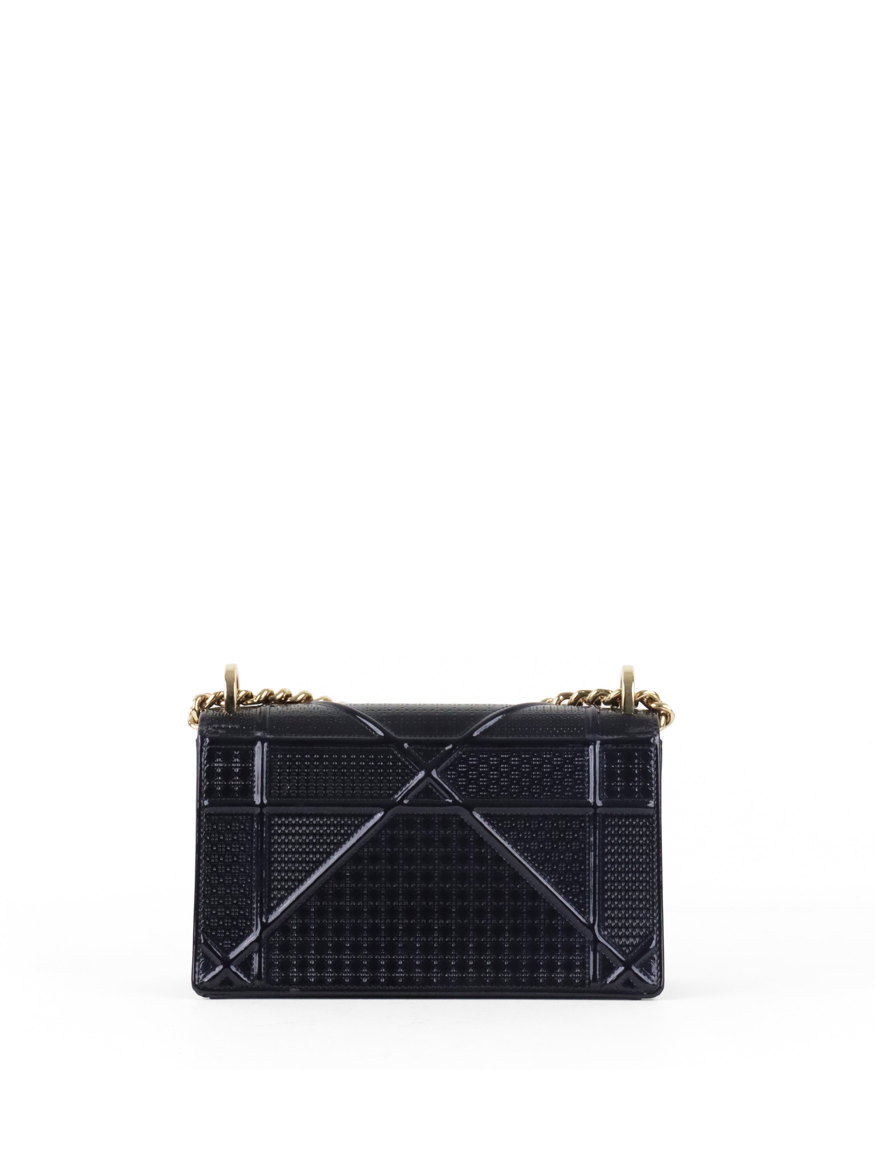 Dior Small Metallic Navy Diorama Bag LGHW