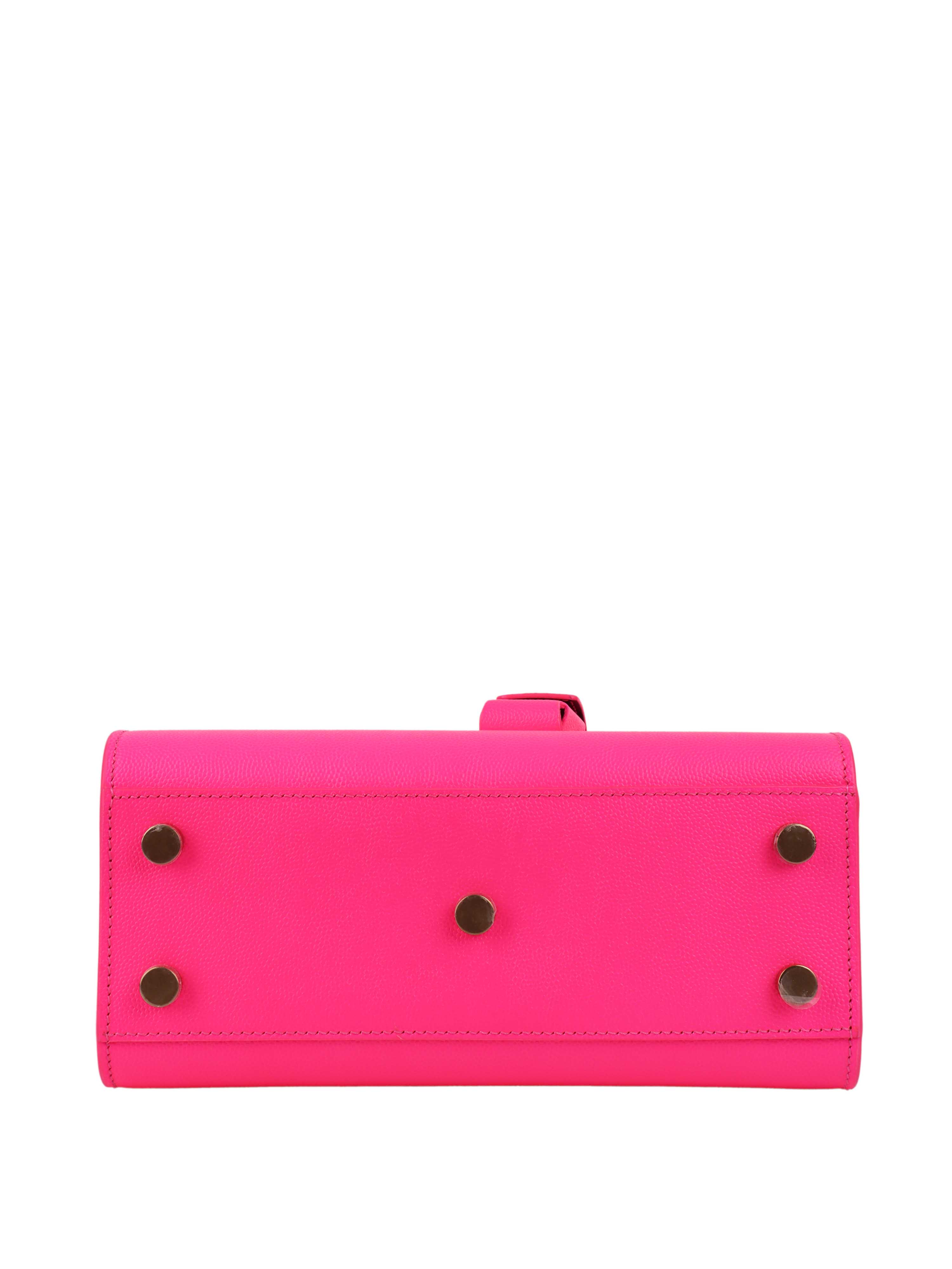 Saint Laurent Neon Pink Sac De Jour.