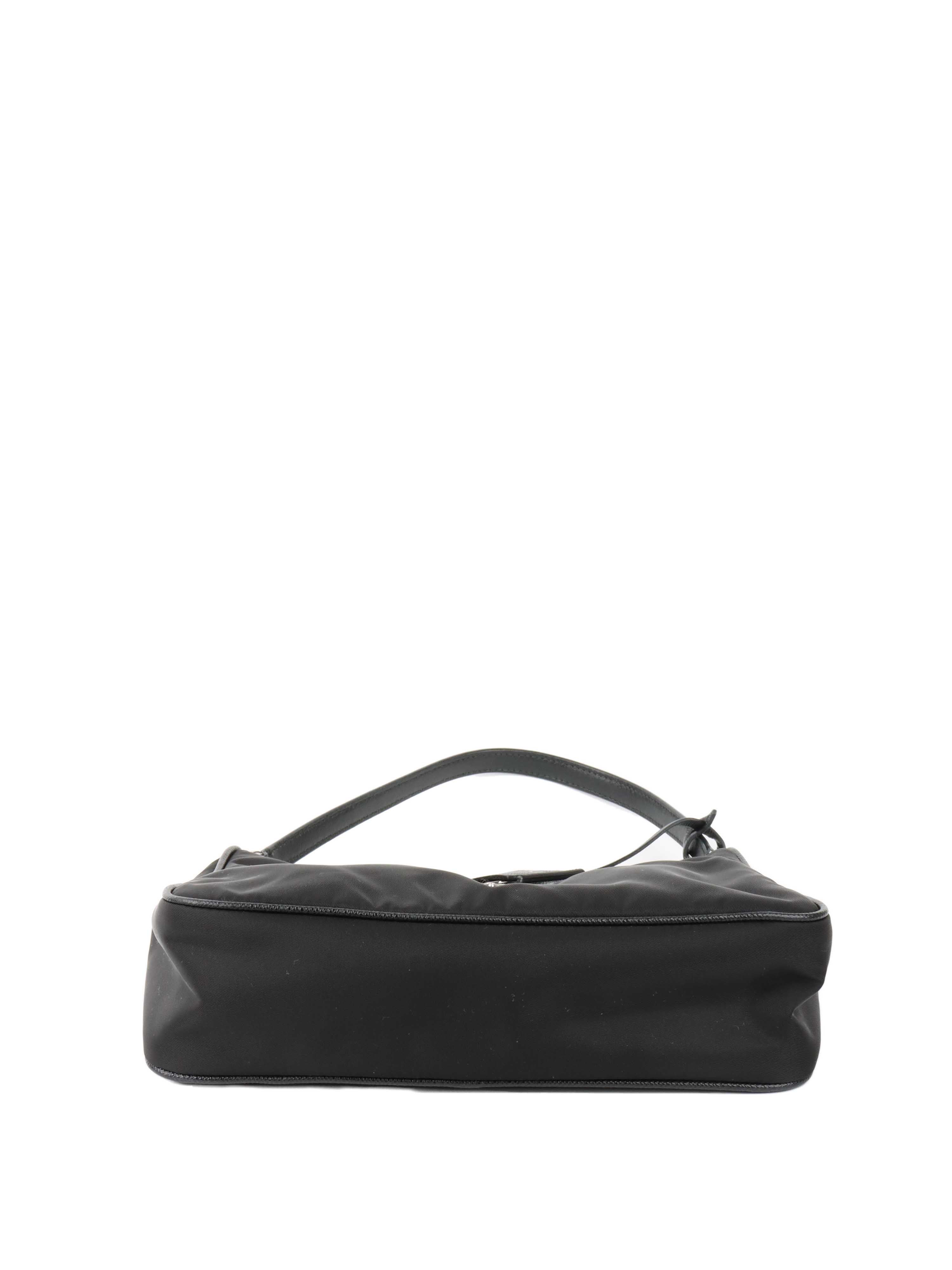 Prada Black Re Edition 2005 Nylon Shoulder Bag.