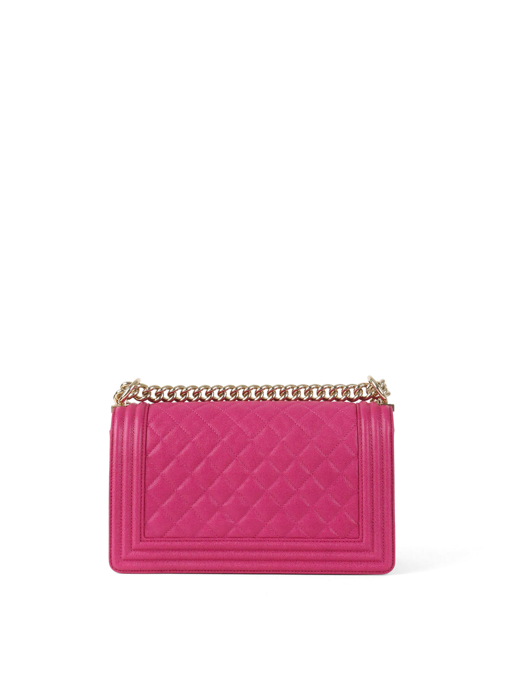 Chanel Berry Pink Medium Caviar Boy Bag LGHW