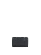 Bottega Veneta Black & Green Long Flap Cassette Wallet