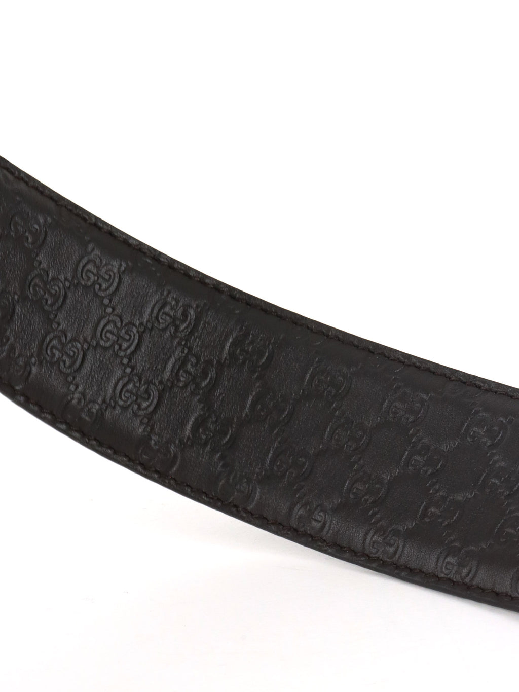 Gucci Dark Brown Microguccissima Leather Belt 90cm