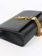 Saint Laurent Black Small Kate Tassel Shoulder Bag.