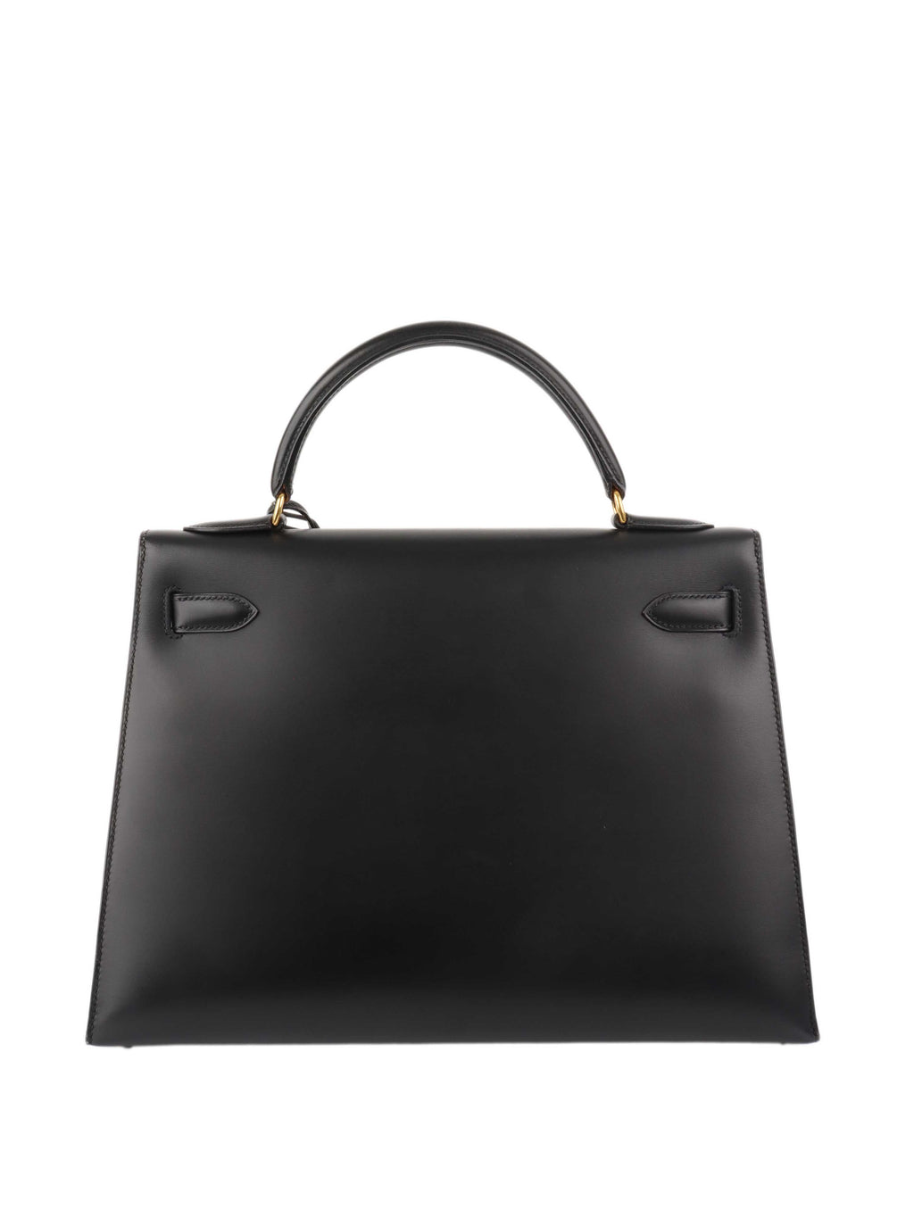 Hermes Vintage Black Box Kelly 32 Bag.