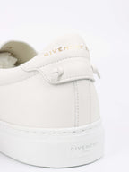 Givenchy White & Red Urban Street Low Logo Elastic Sneaker.