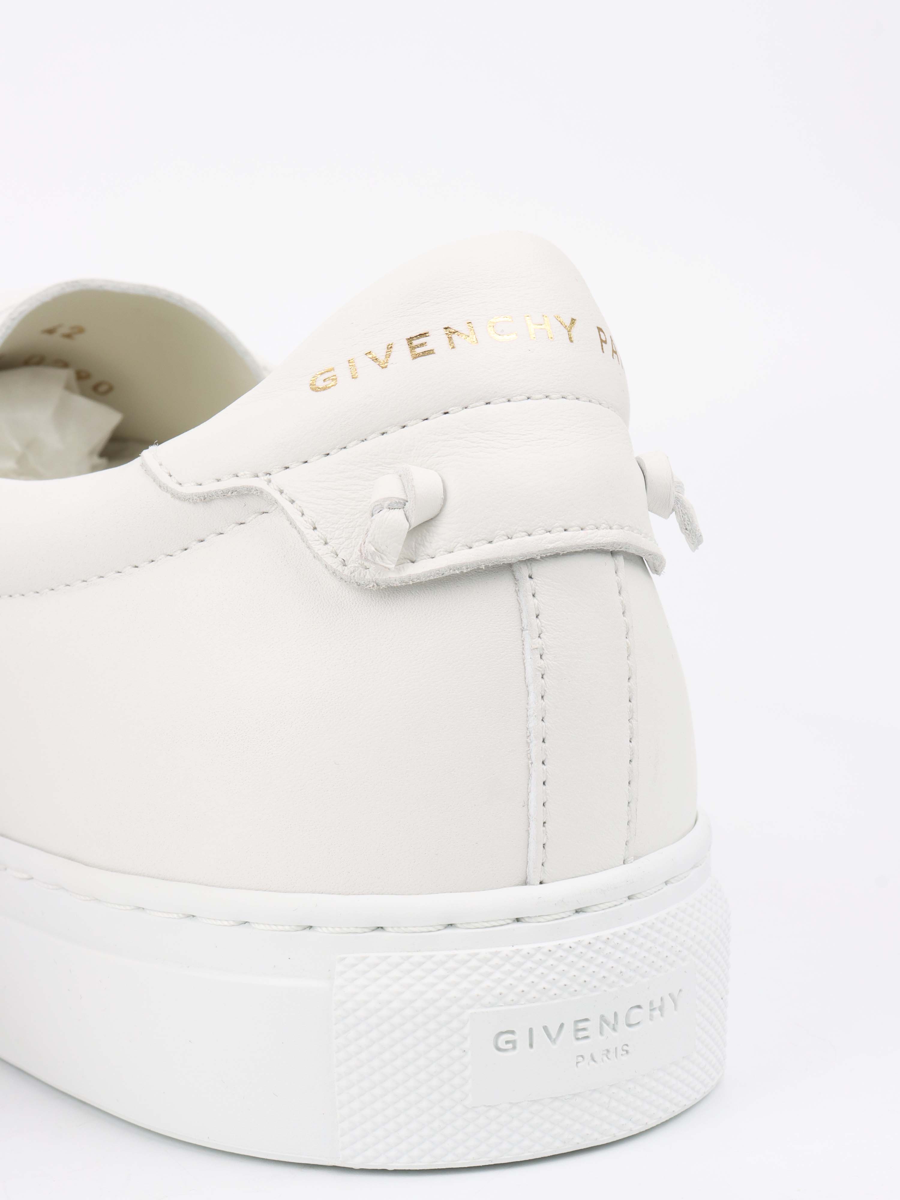 Givenchy White & Red Urban Street Low Logo Elastic Sneaker.