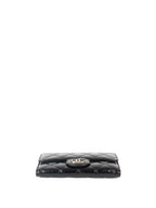 Chanel Black Quilted Patent Leather Flap Wallet