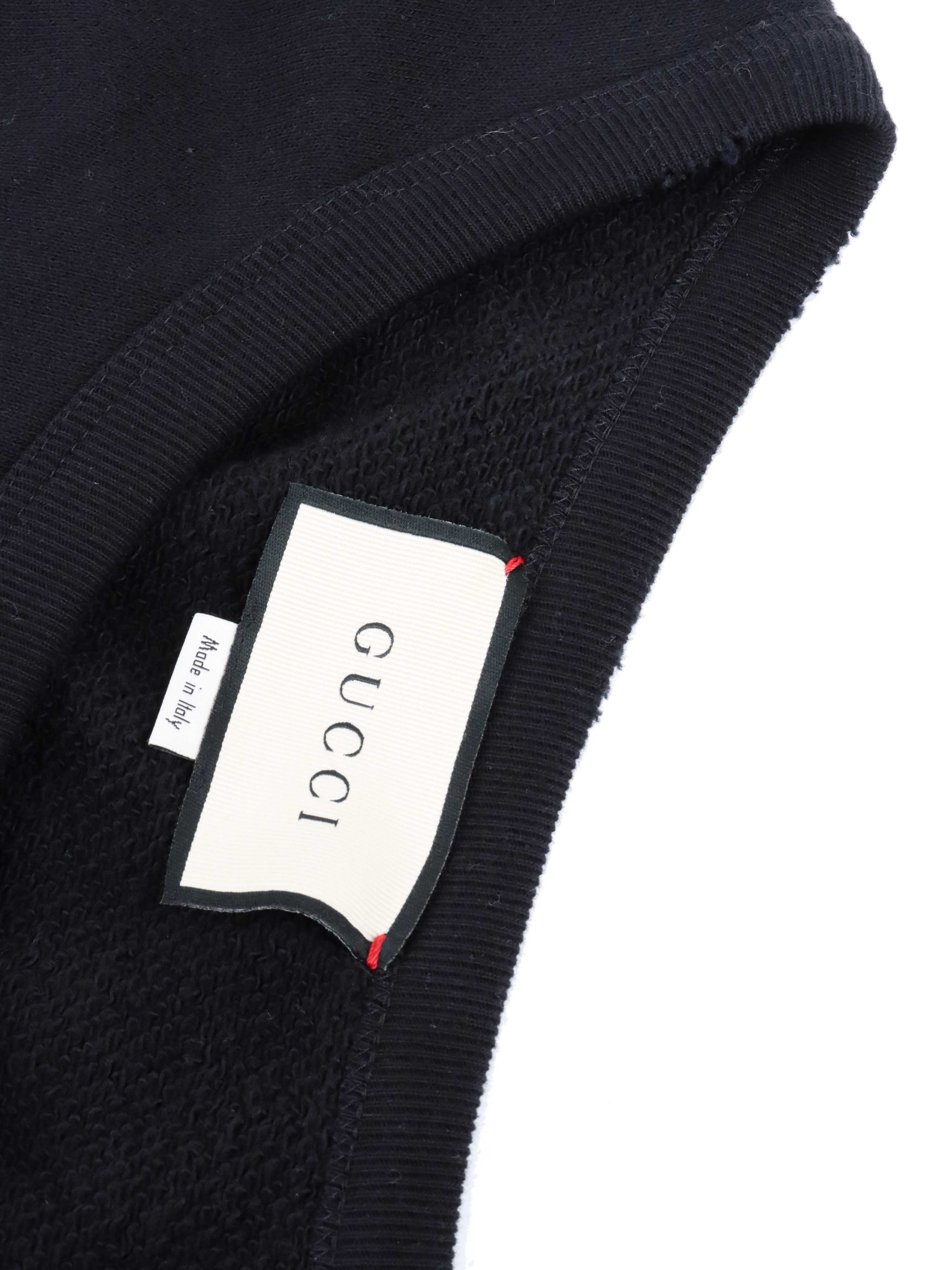 Gucci Mens Black Logo Sweater.