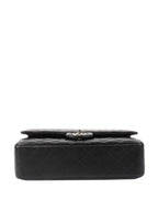 Chanel Black Medium Lambskin Classic Flap SHW.
