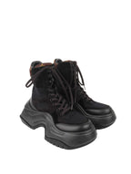 Louis Vuitton Black Mesh and Suede Archlight Ankle Boots.