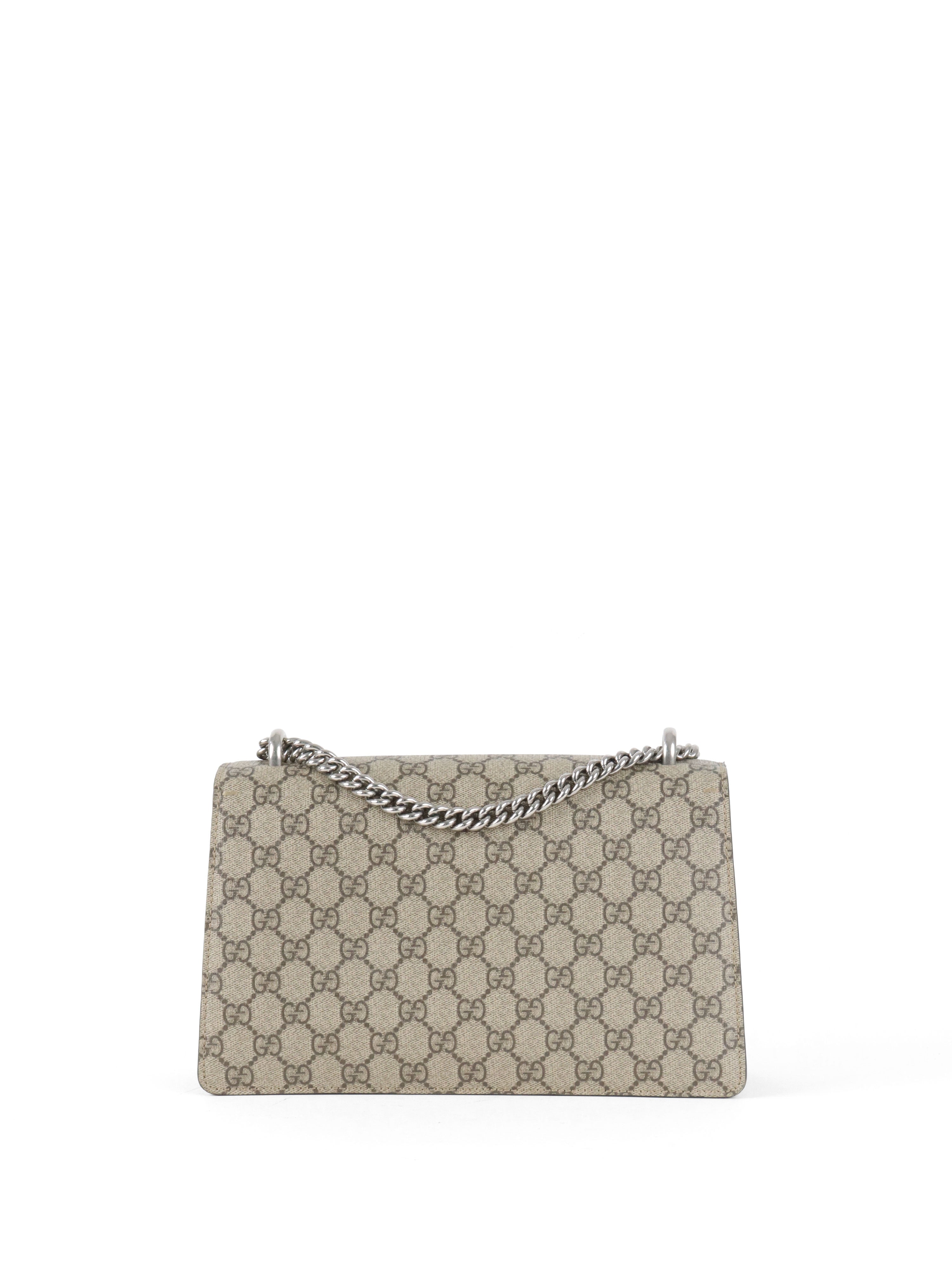 Gucci Small Dionysus GG Supreme Red Trim Shoulder Bag