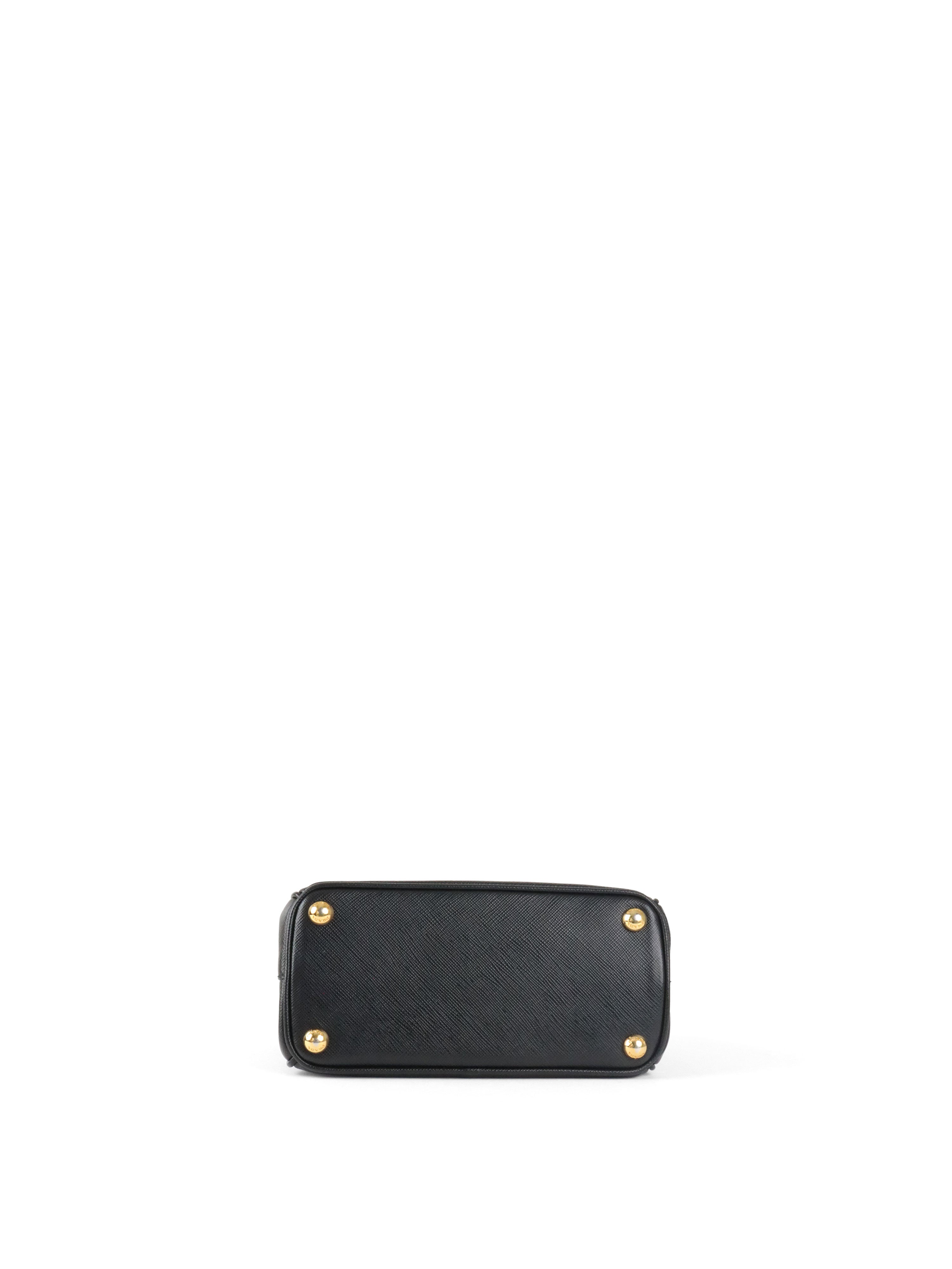 Prada Black Mini Galleria Patent Saffiano Bag