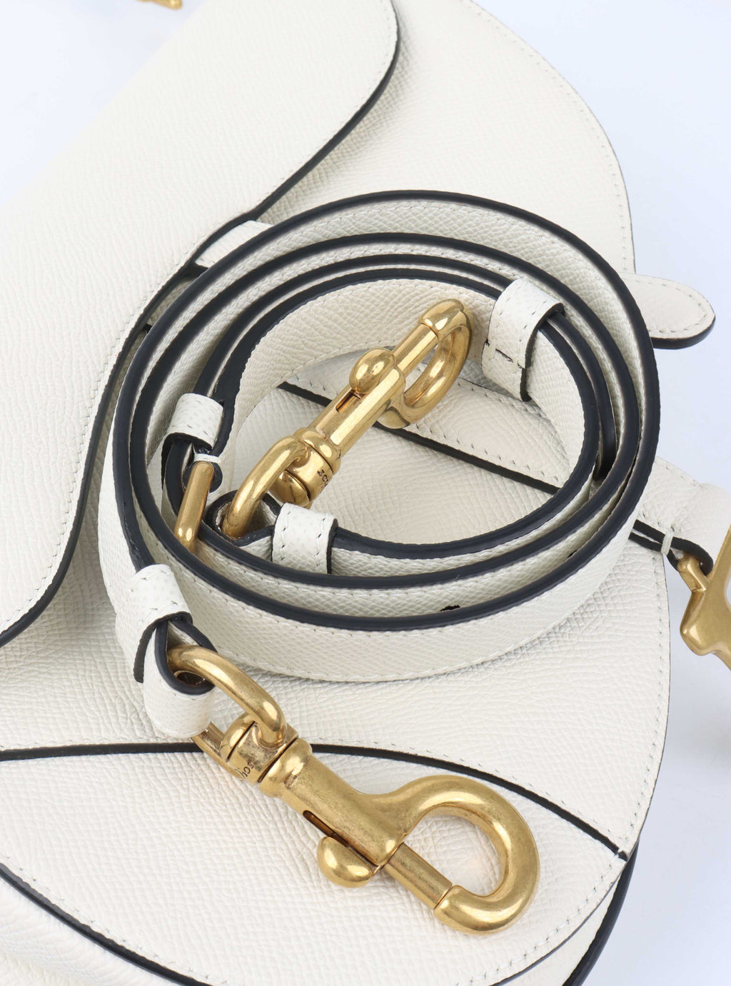 Dior White Saddle Bag.